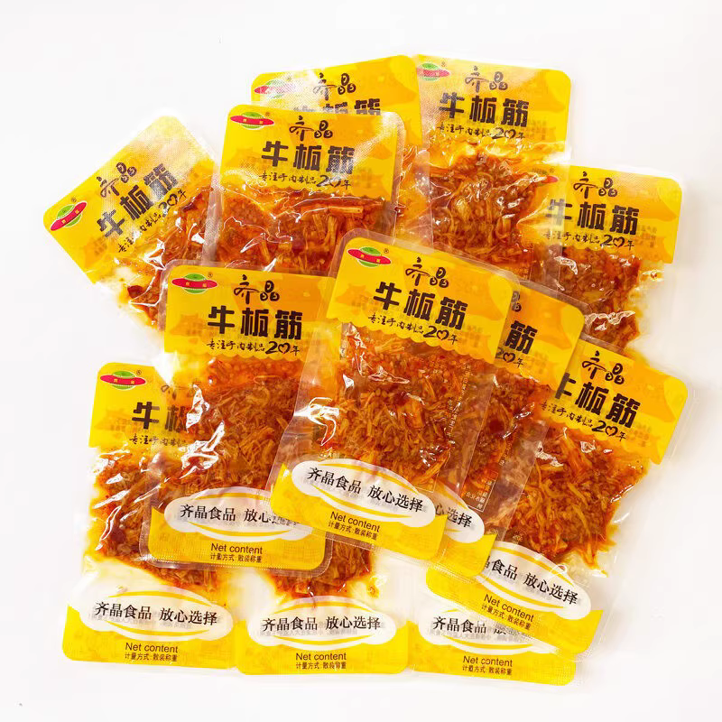 齐晶麻辣牛板筋香辣味有吃过的没？